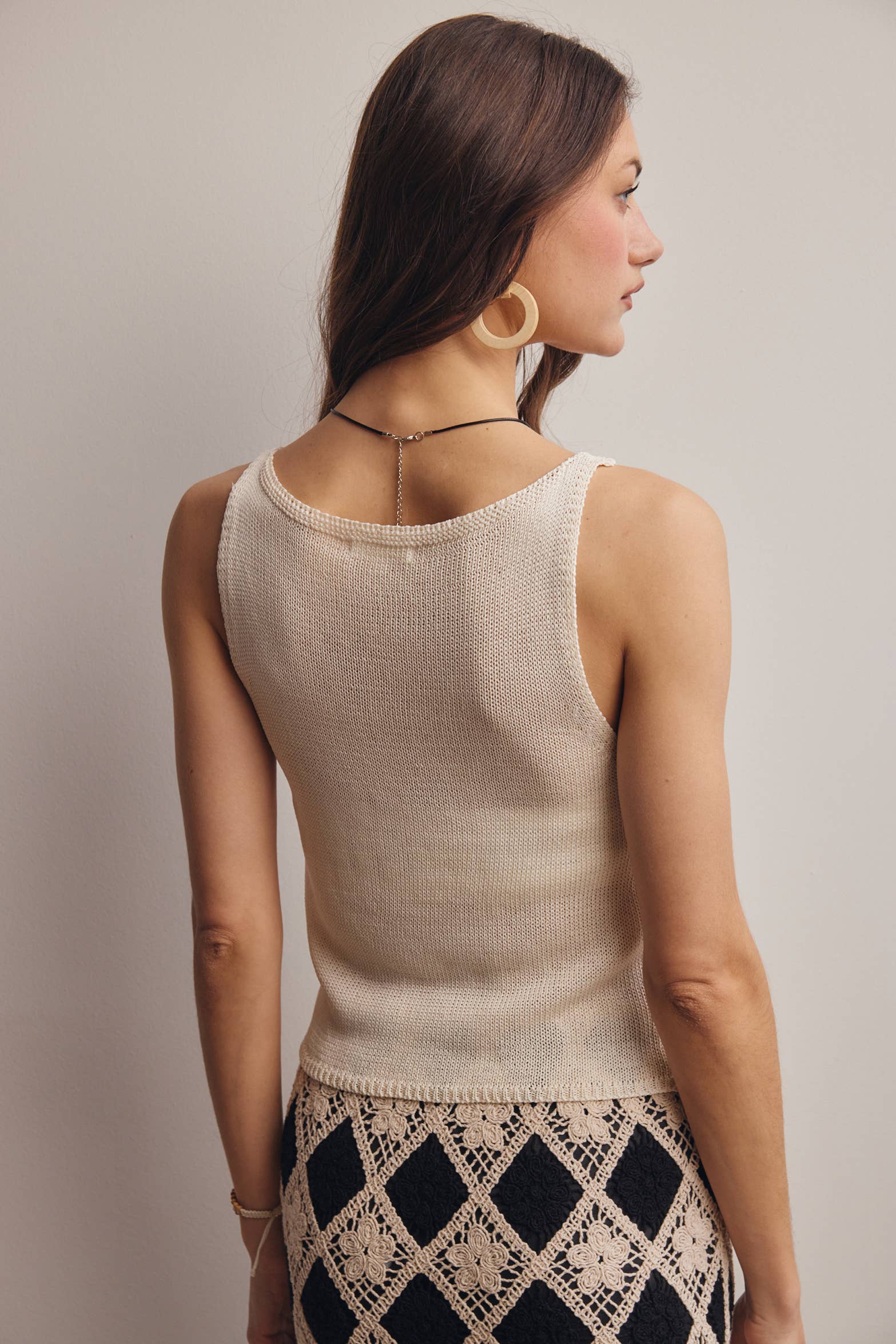 Forte Sleeveless Cotton Knit Tank Top - 926 West