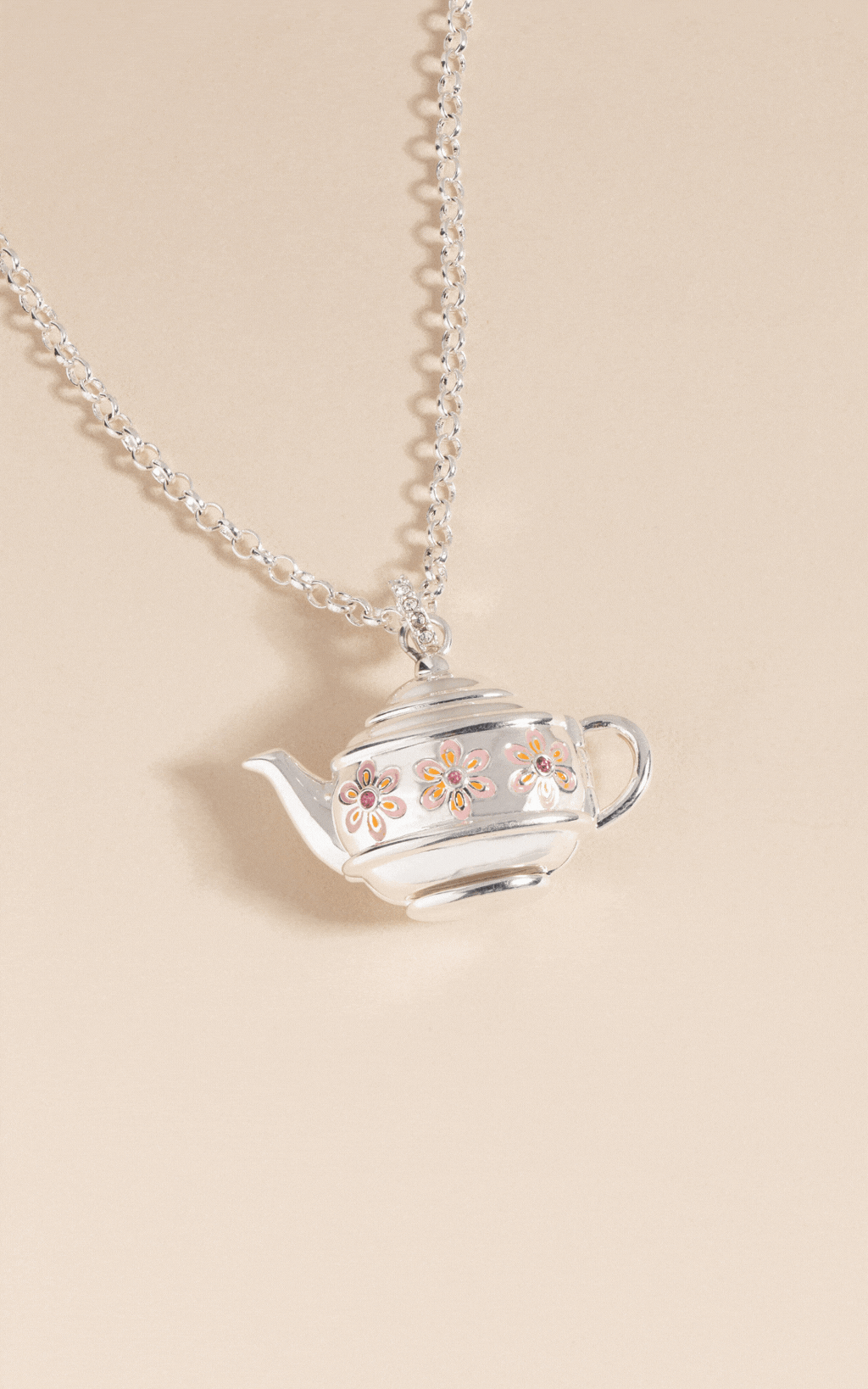 ALEX + ANI - Floral Teapot Locket Pendant Necklace - 926 West