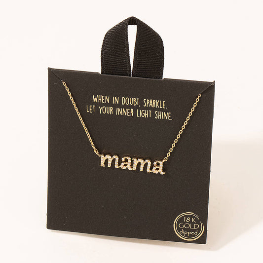 Pave Mama Pendant Necklace 926 WEST