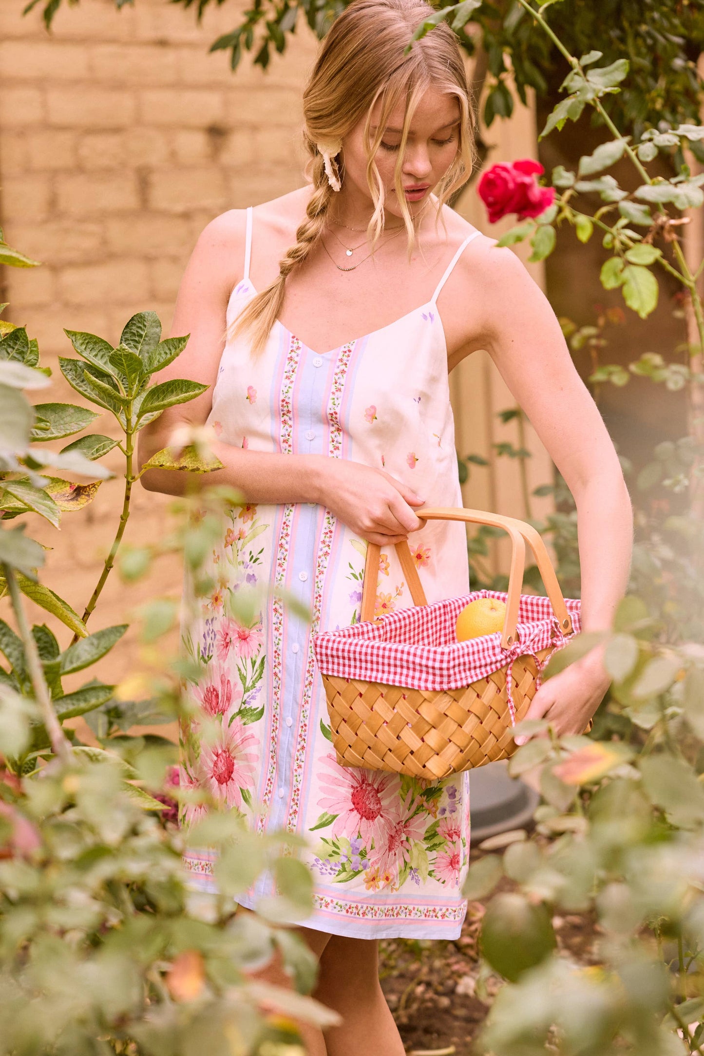 SKIES ARE BLUE - Floral Border Print Mini Dress - 926 West