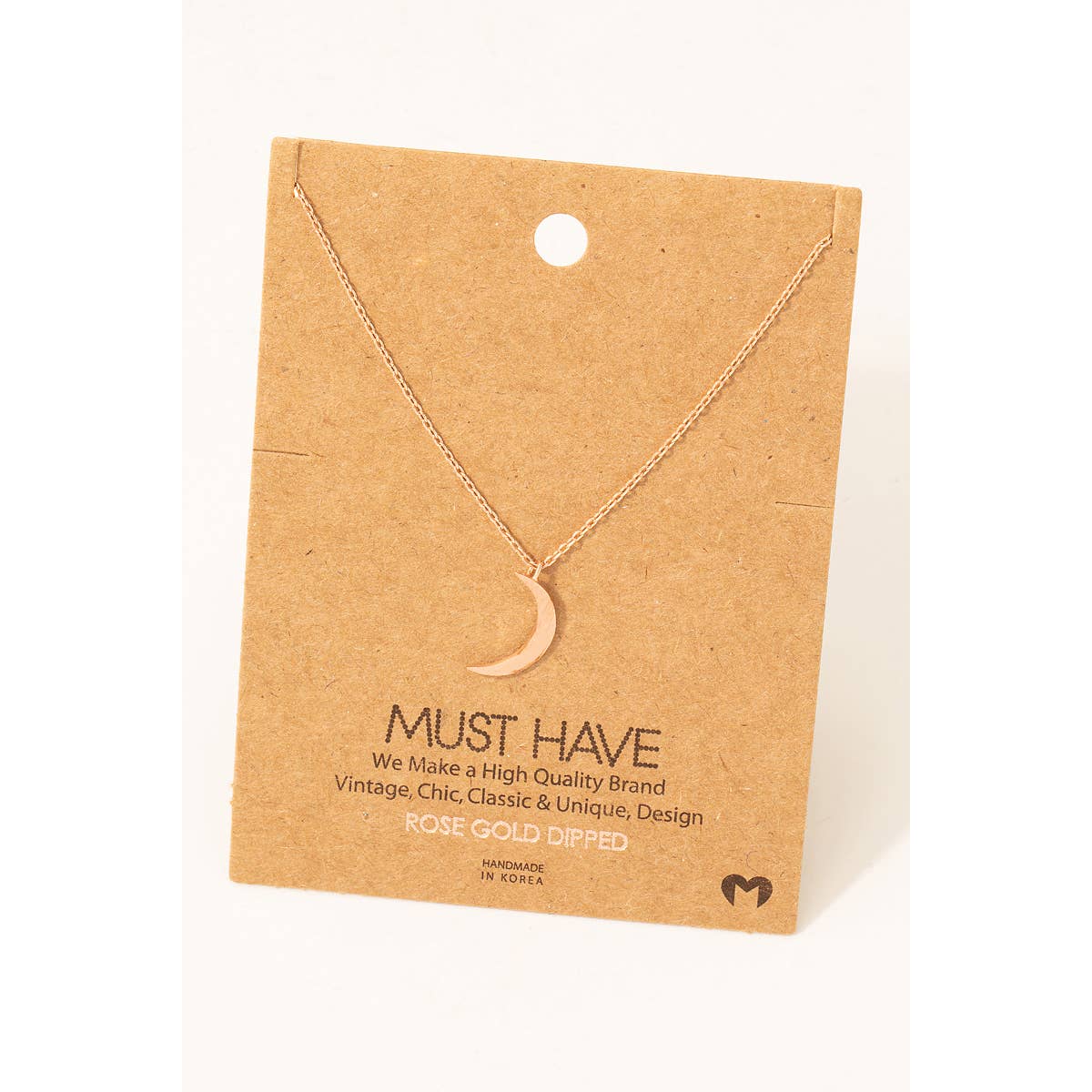 Moon Crescent Pendant Necklace Fame Accessories