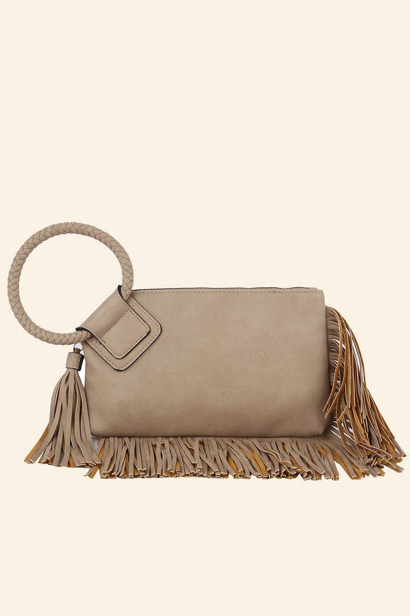 Fringe Cuff Clutch Tassel Wristlet Clutch Bag Anarchy Street