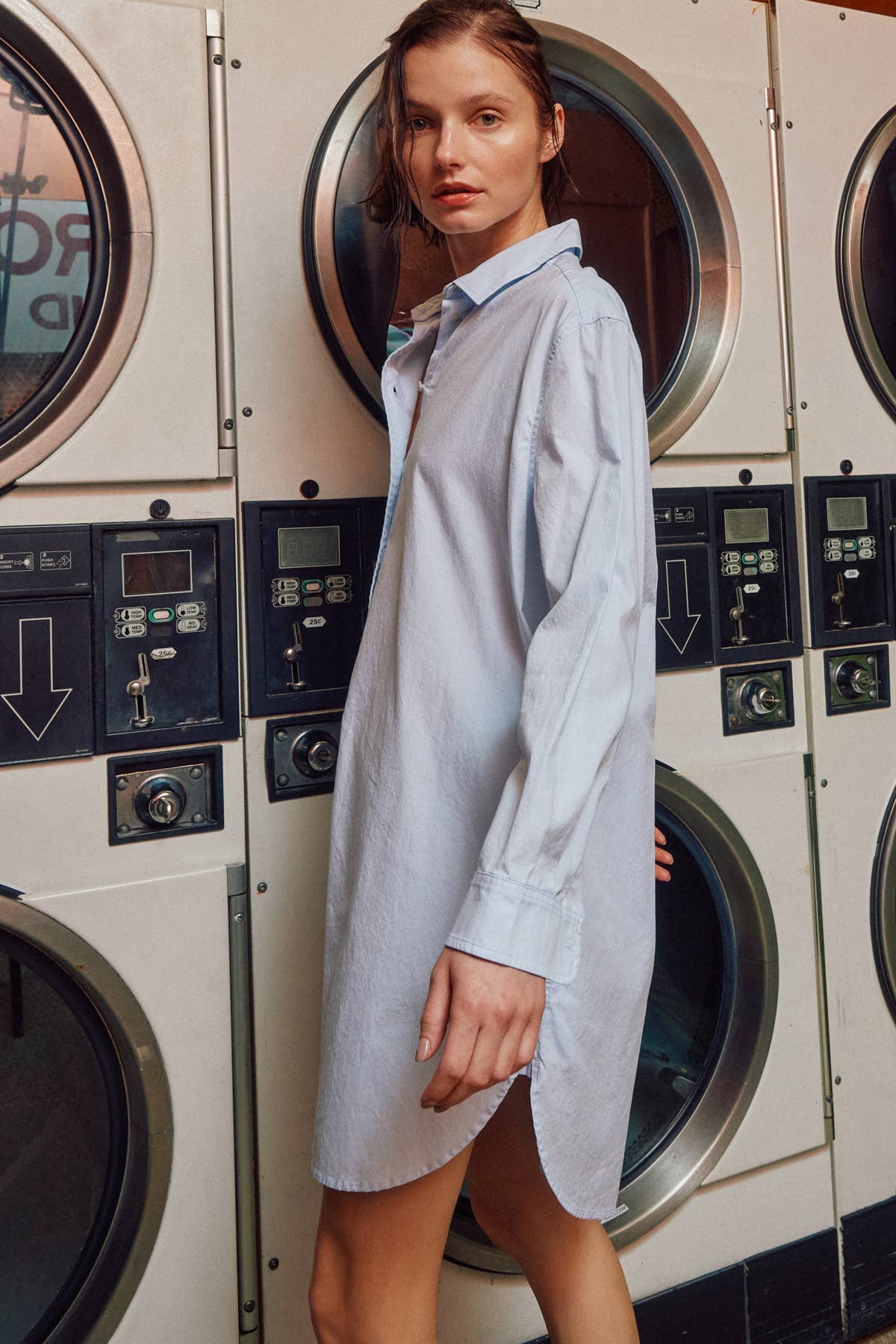 LARA DAISY - Button Up Long Sleeves Shirts Dress