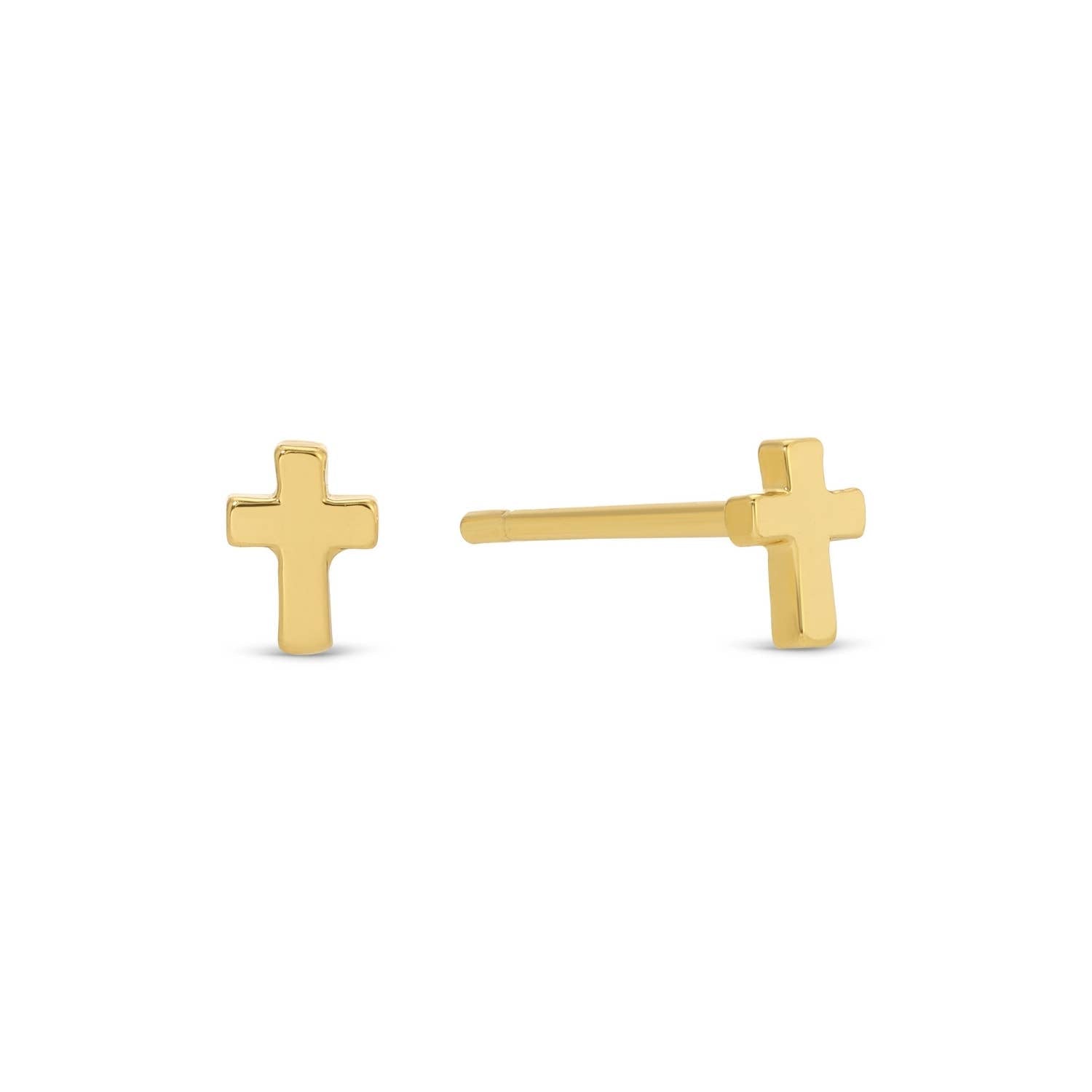 SPLENDID IRIS - Small Cross Studs On Velvet Gift Tag - 926 West