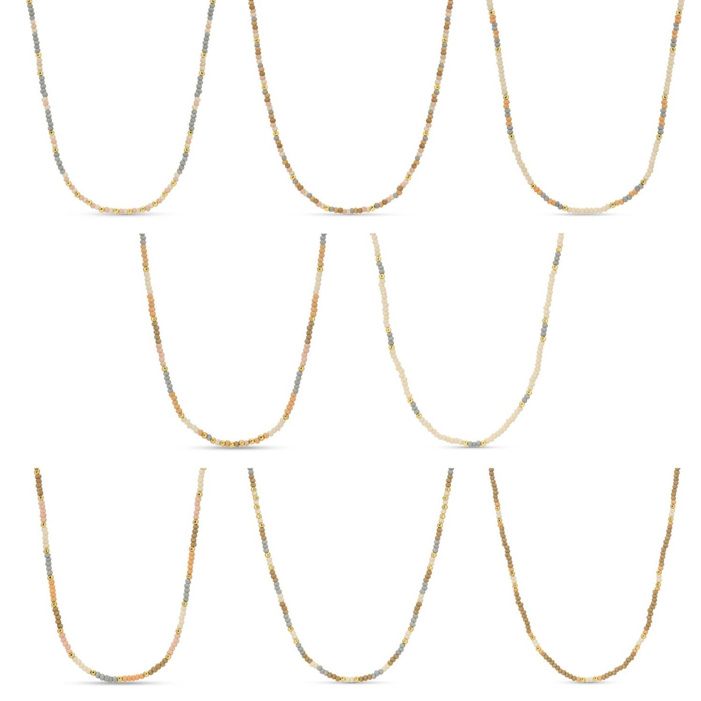 Splendid Iris - Delicate Seed Bead Necklaces - Assorted - 926 West