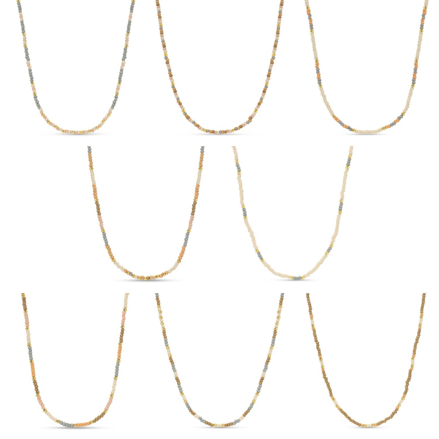 Splendid Iris - Delicate Seed Bead Necklaces - Assorted - 926 West