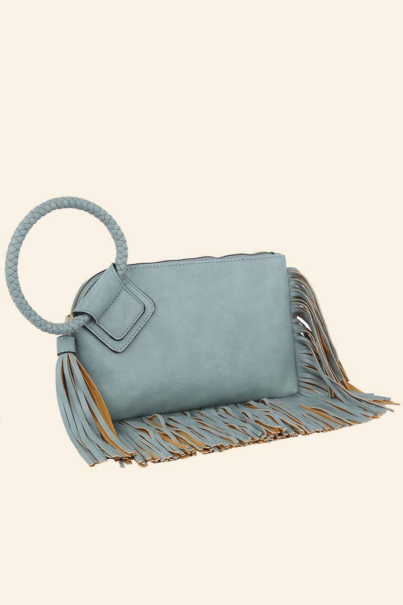 Fringe Cuff Clutch Tassel Wristlet Clutch Bag Anarchy Street