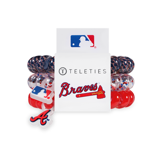 Spiral Hair Coils | Large | Atlanta Braves Hair Ties TELETIES