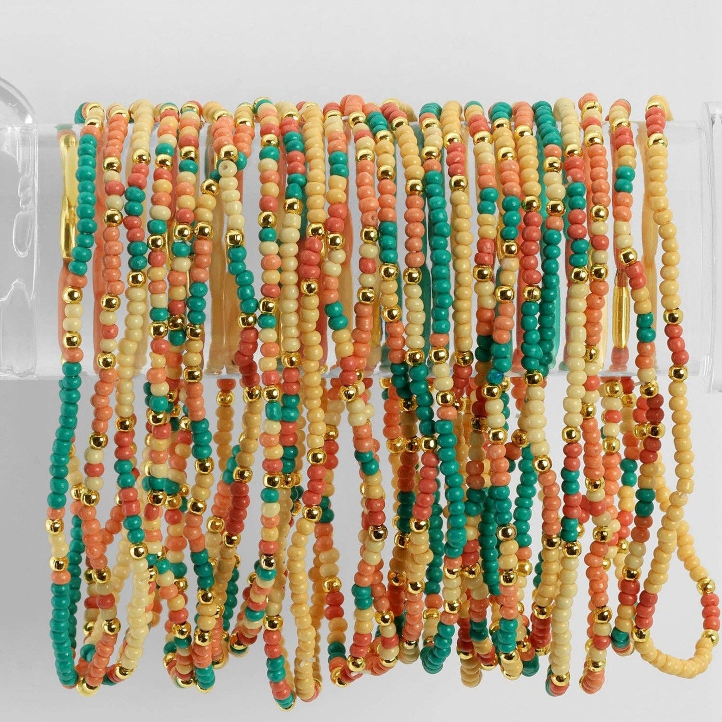 SPLENDID IRIS- Assorted 2mm Stretch Seed Bead Bracelets - 926 West