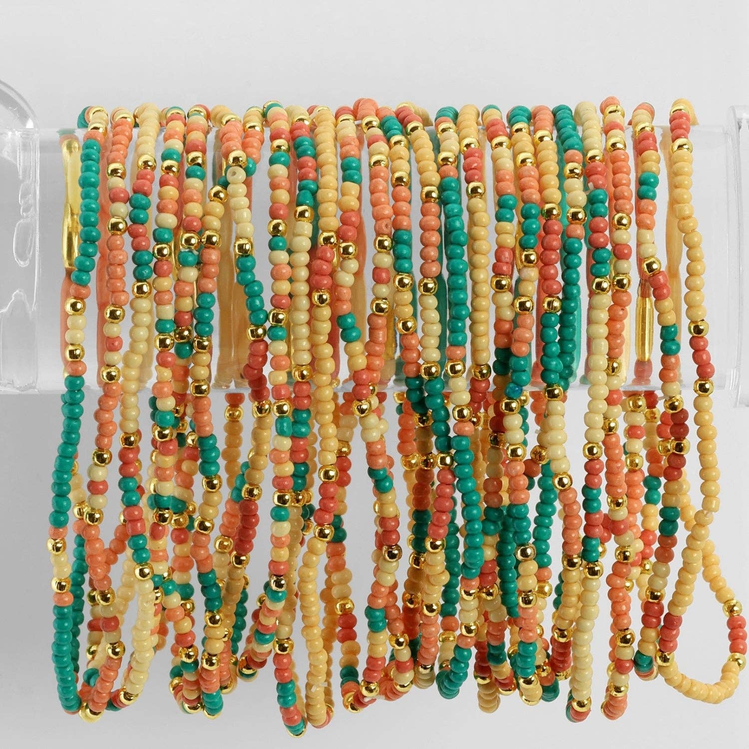 SPLENDID IRIS- Assorted 2mm Stretch Seed Bead Bracelets - 926 West