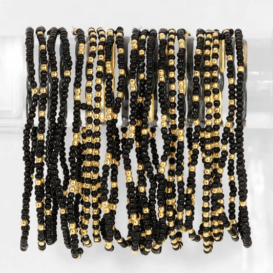 Splendid Iris - Stretch Seed Bead Solid Game Day Bracelets - 926 West