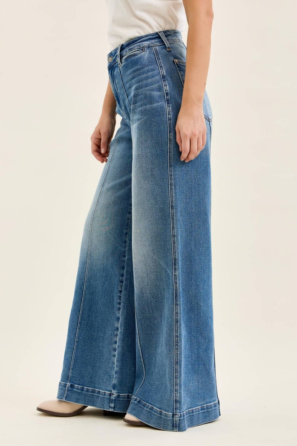 Judy Blue Multi Inseam Palazzo Shield Pocket Jeans