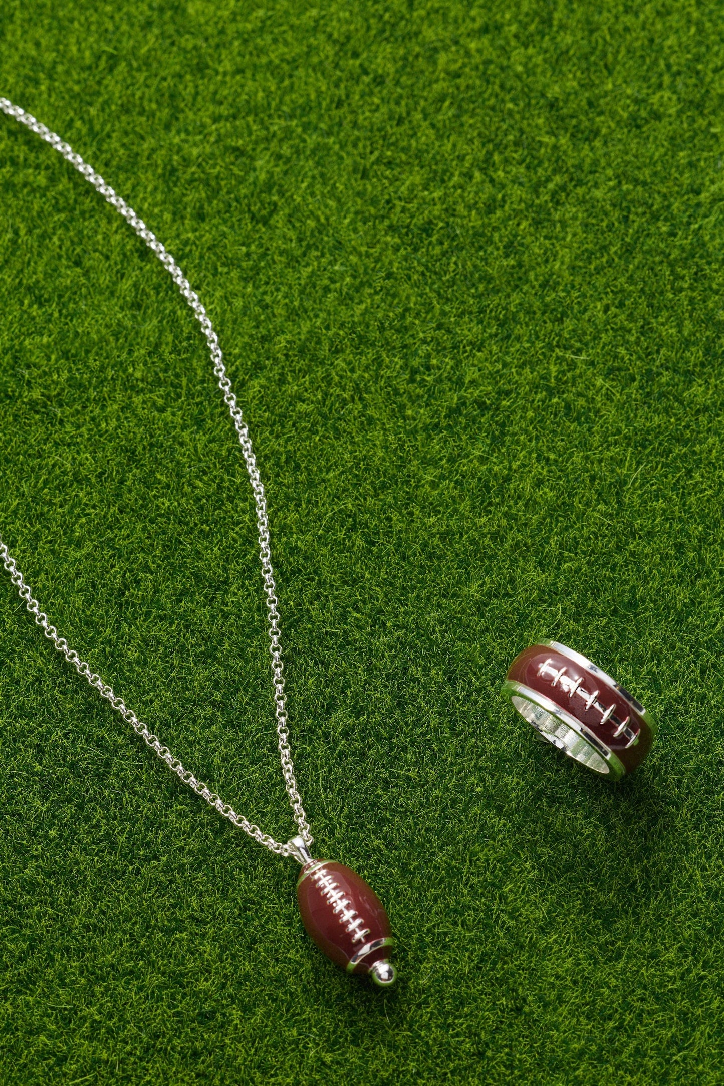 ALEX + ANI - Football Spinner Pendant