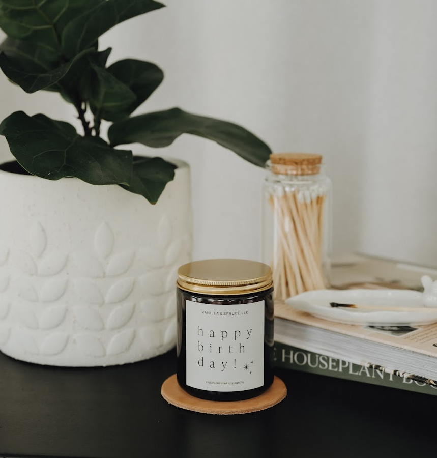 Happy Birthday Candle Vanilla and Spruce, LLC