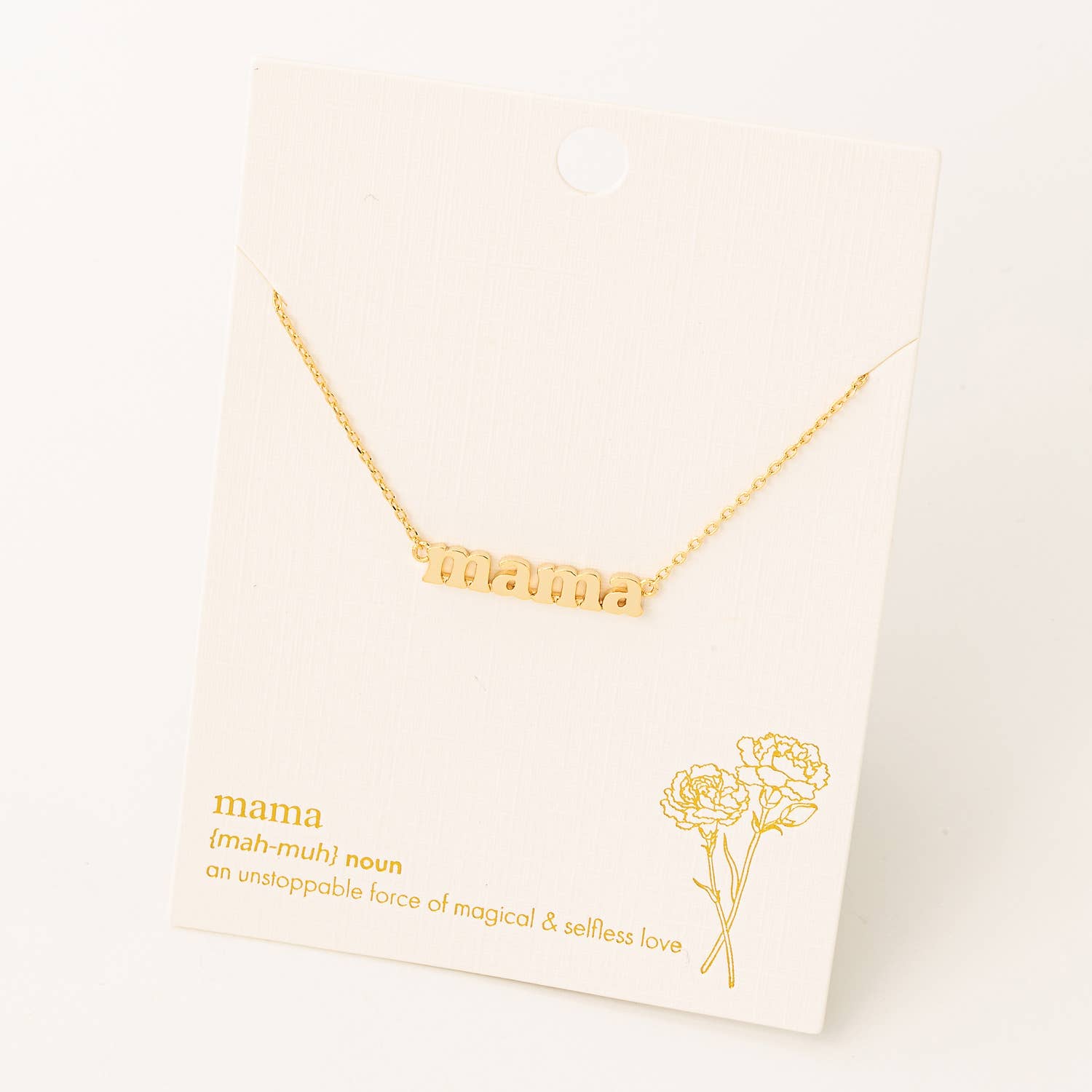 Mama Print Charm Necklace 926 WEST