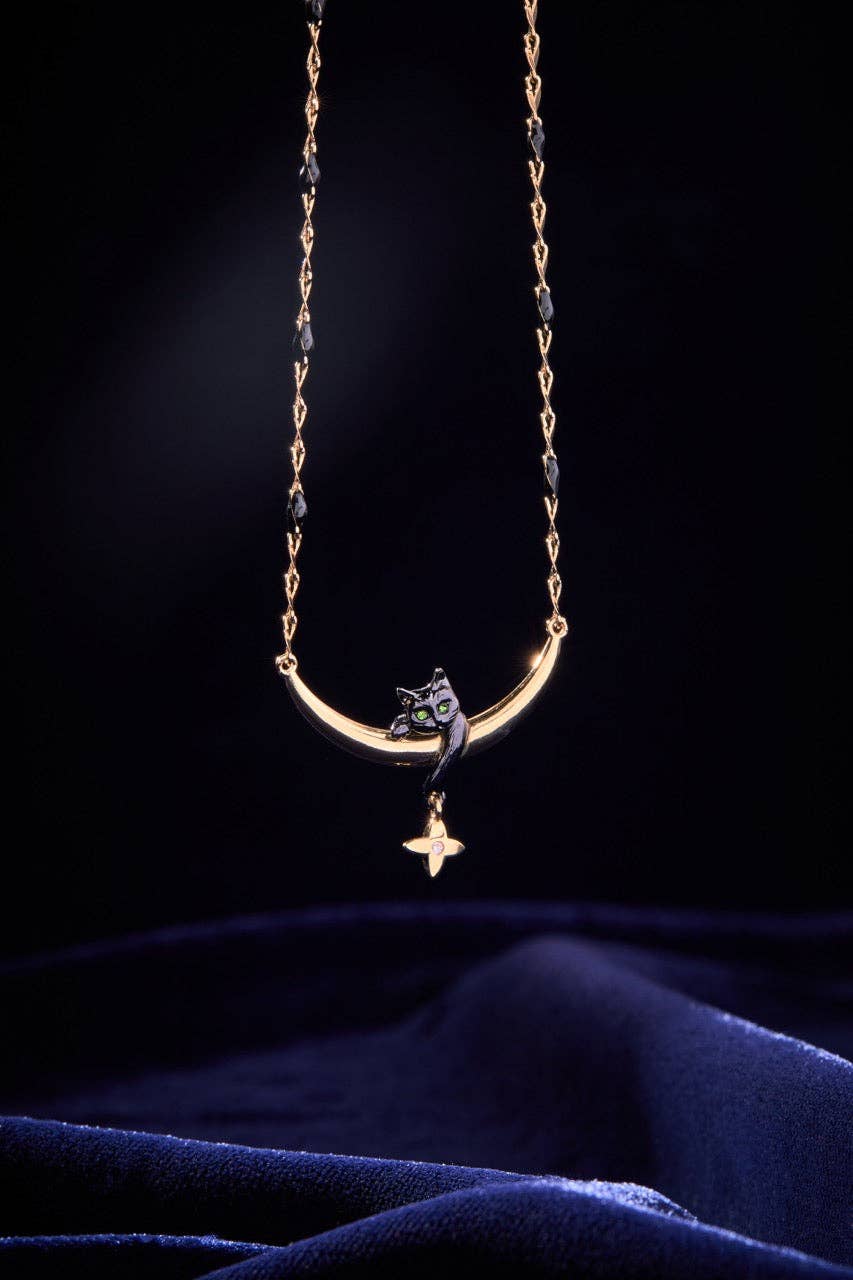 ALEX + ANI- Celestial Cat Inline Necklace - 926 West