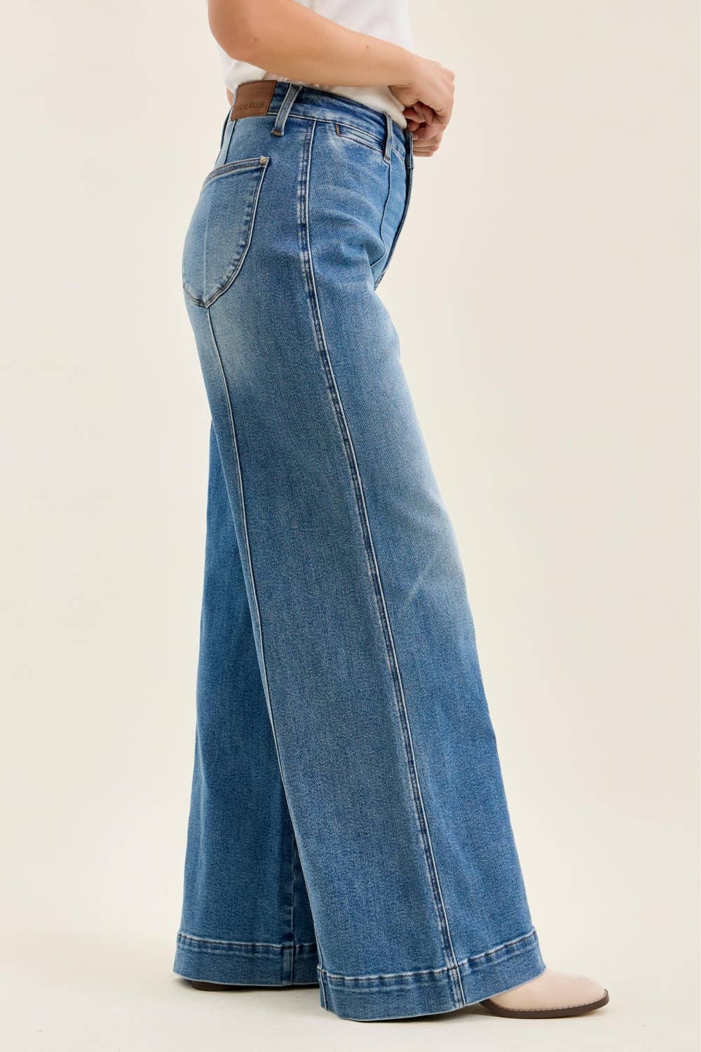Judy Blue Multi Inseam Palazzo Shield Pocket Jeans