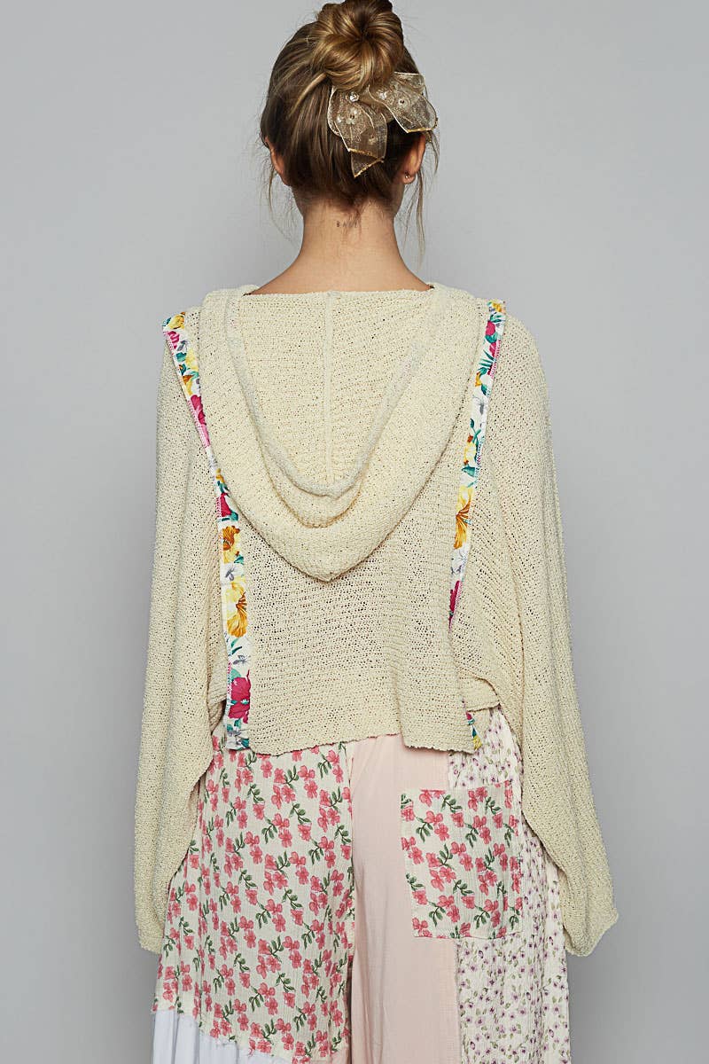 FINAL SALE-Full sleeve solid thin sweater hoodie top 926 WEST