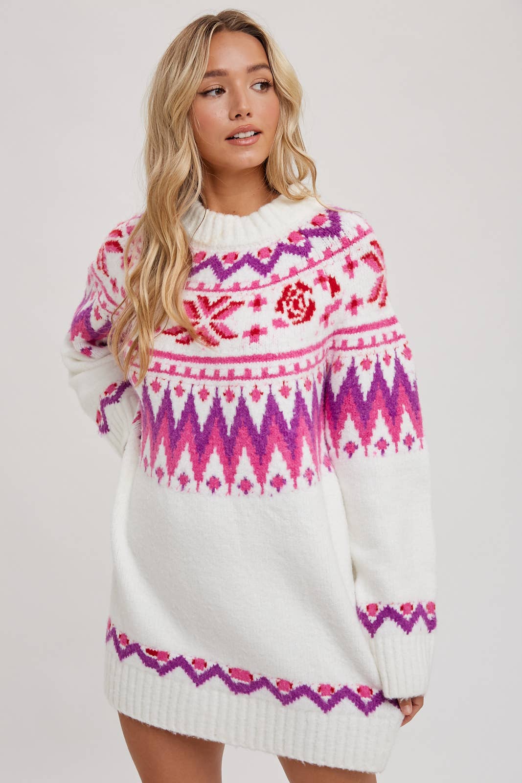 FAIR ISLE SWEATER DRESS Bluivy
