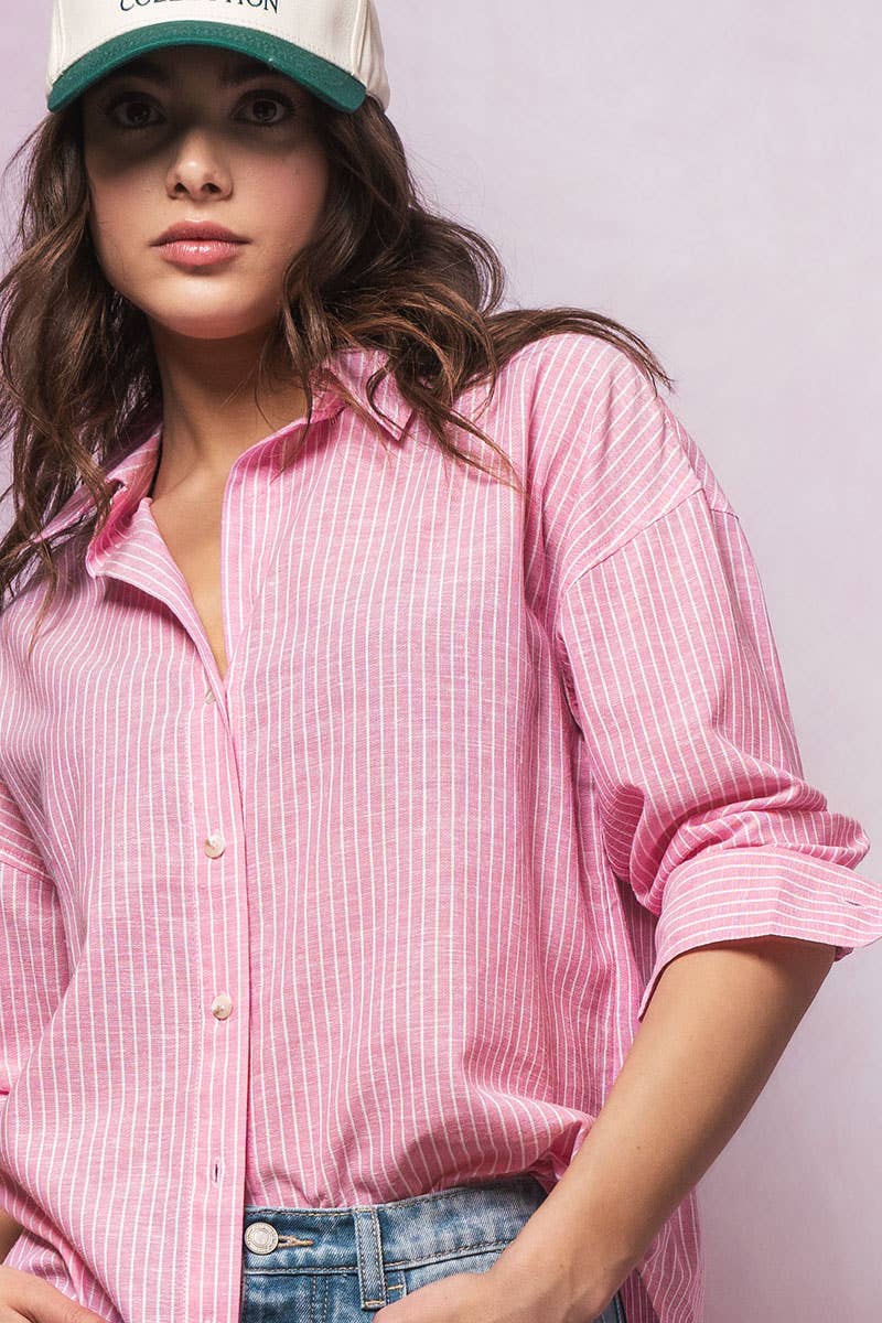 Timeless Pinstripe Cotton Blend Professional Shirt 926 WEST