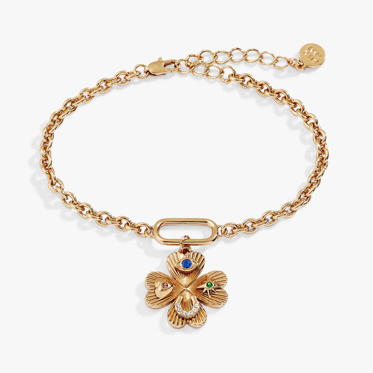 ALEX + ANI - Lucky Four Leaf Clover Adjustable Bracelet