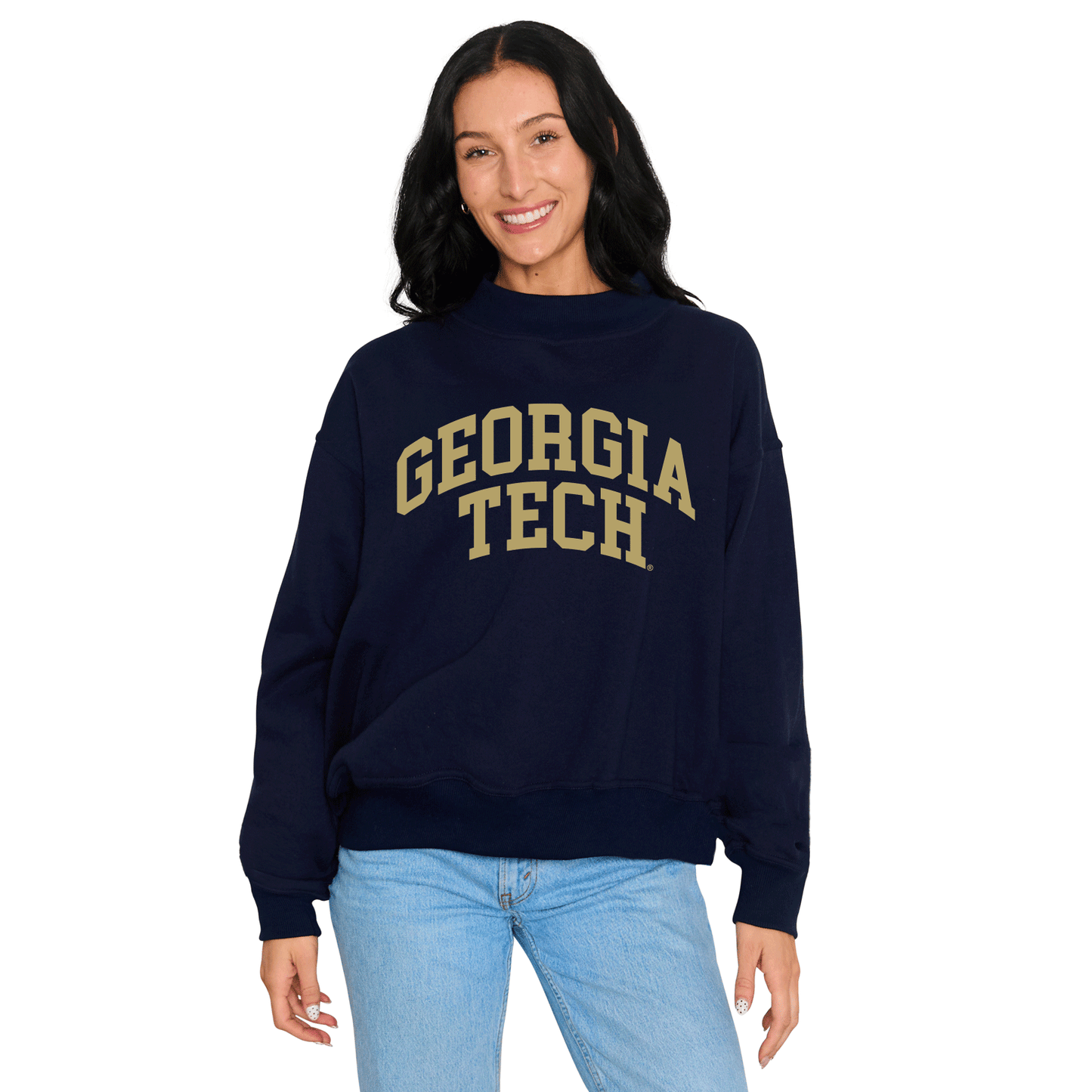 Georgia Tech Mock Neck Sweatshirt