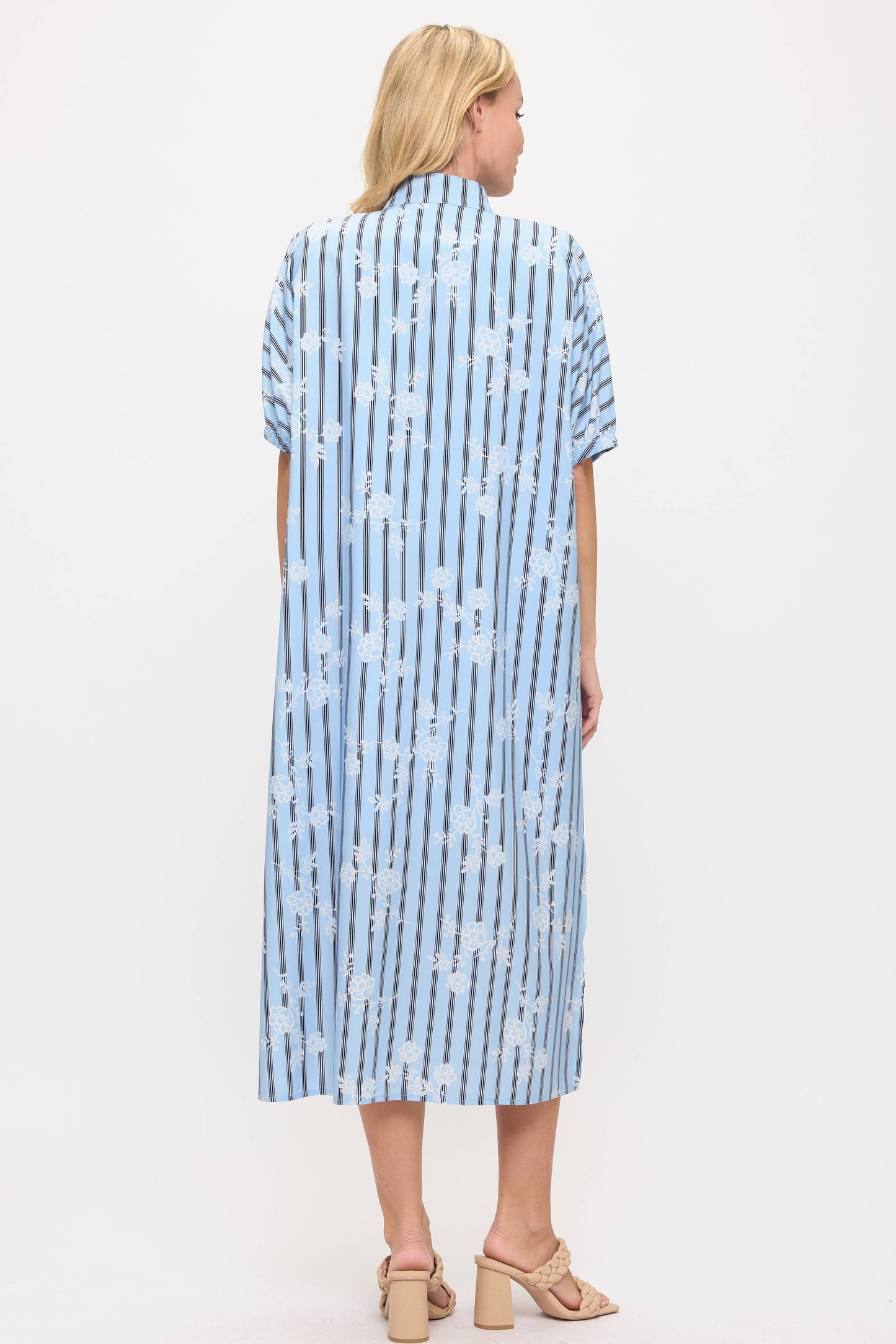 Beeson River - Striped and Floral Maxi Dress