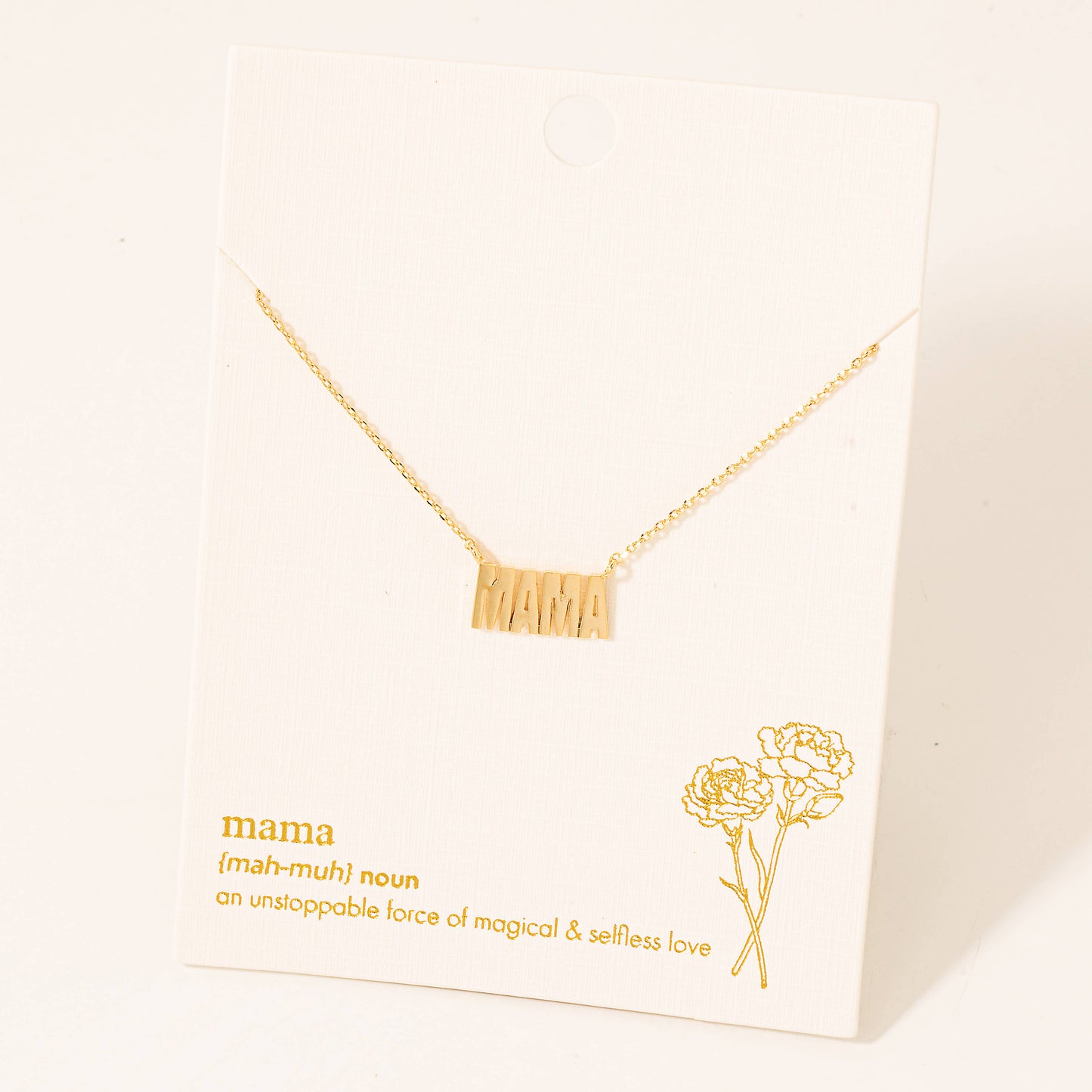 Mama Pendant Chain Necklace 926 WEST