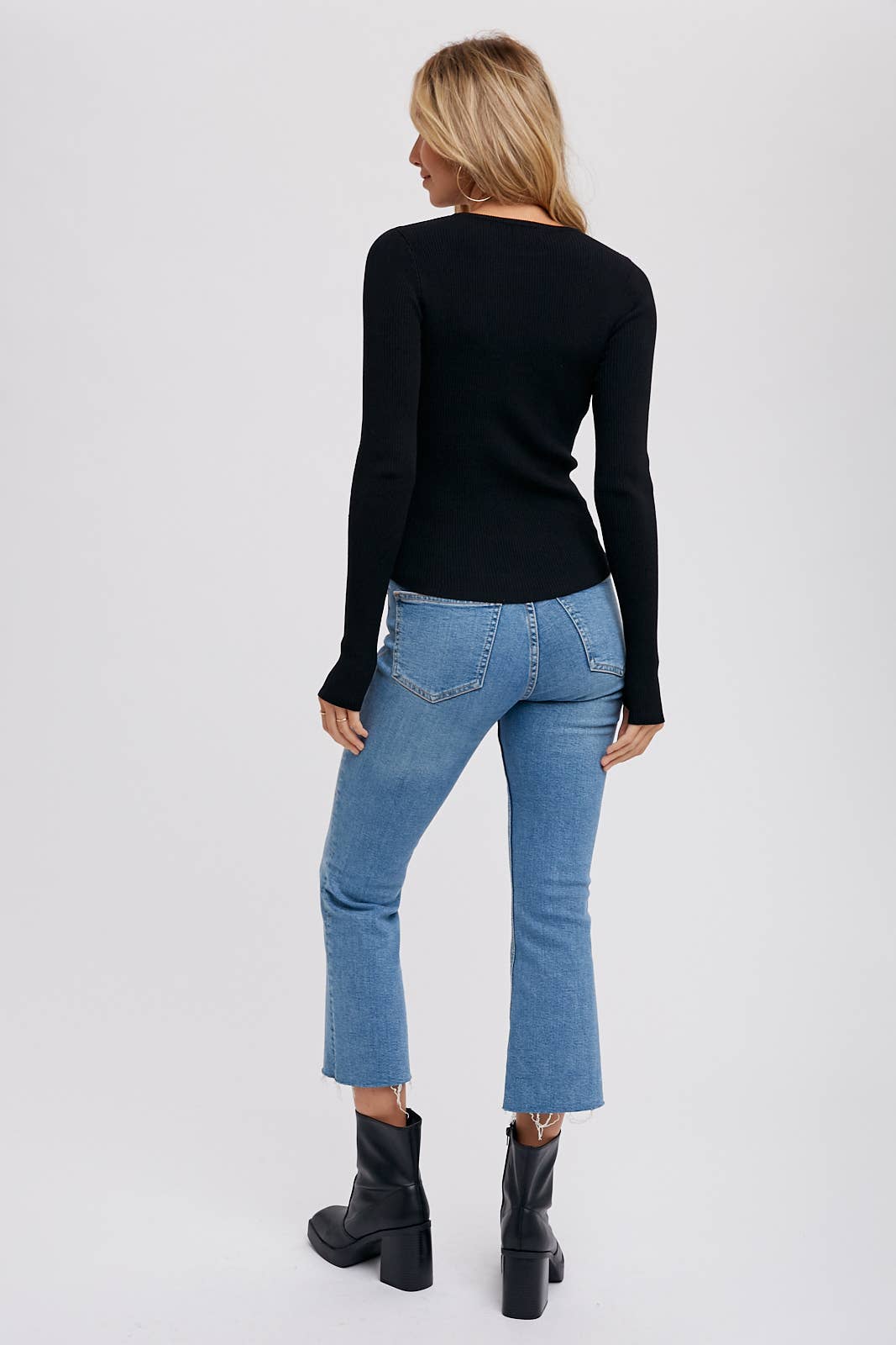 SEMI SHEER SWEETHEART NECK TOP Bluivy