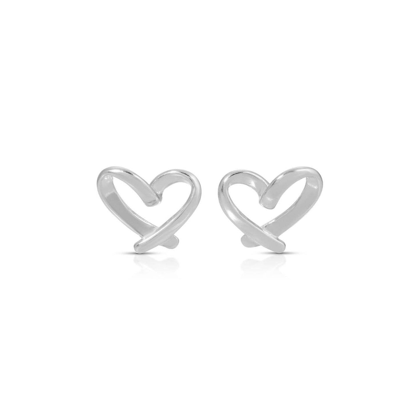 SPLENDID IRIS - Free Form Heart Studs on Velvet Gift Tag - 926 West