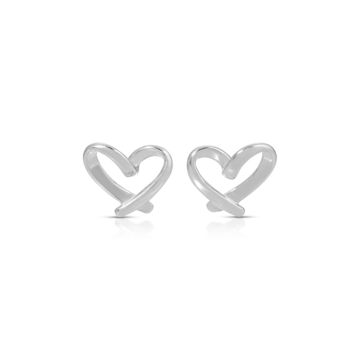 SPLENDID IRIS - Free Form Heart Studs on Velvet Gift Tag - 926 West