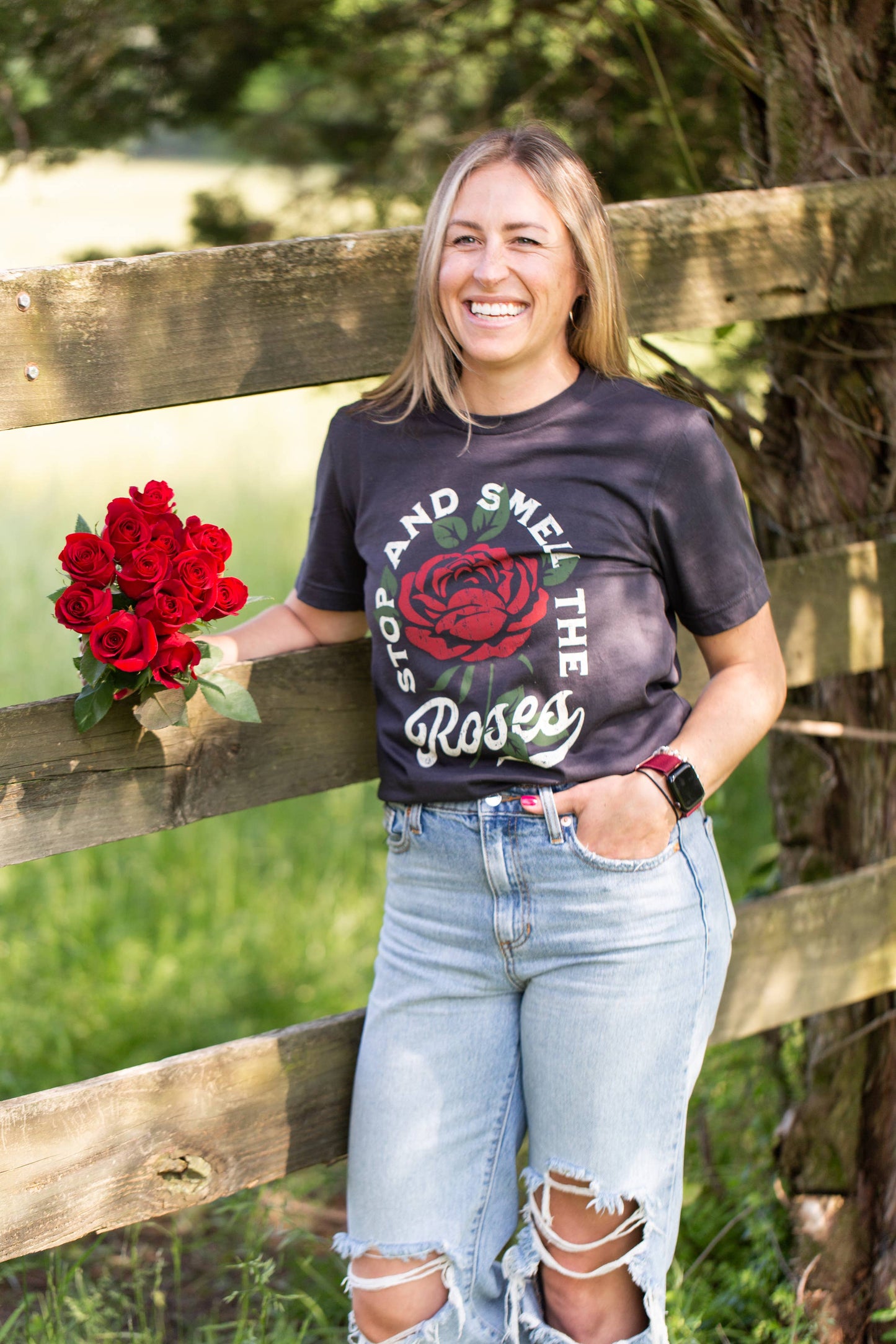 Stop and Smell The Roses - Shirt SOUTHERN FRIED DESIGN BARN