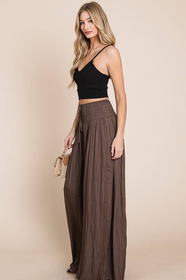Ruched waist wide resort pants JBJ1036 926 WEST