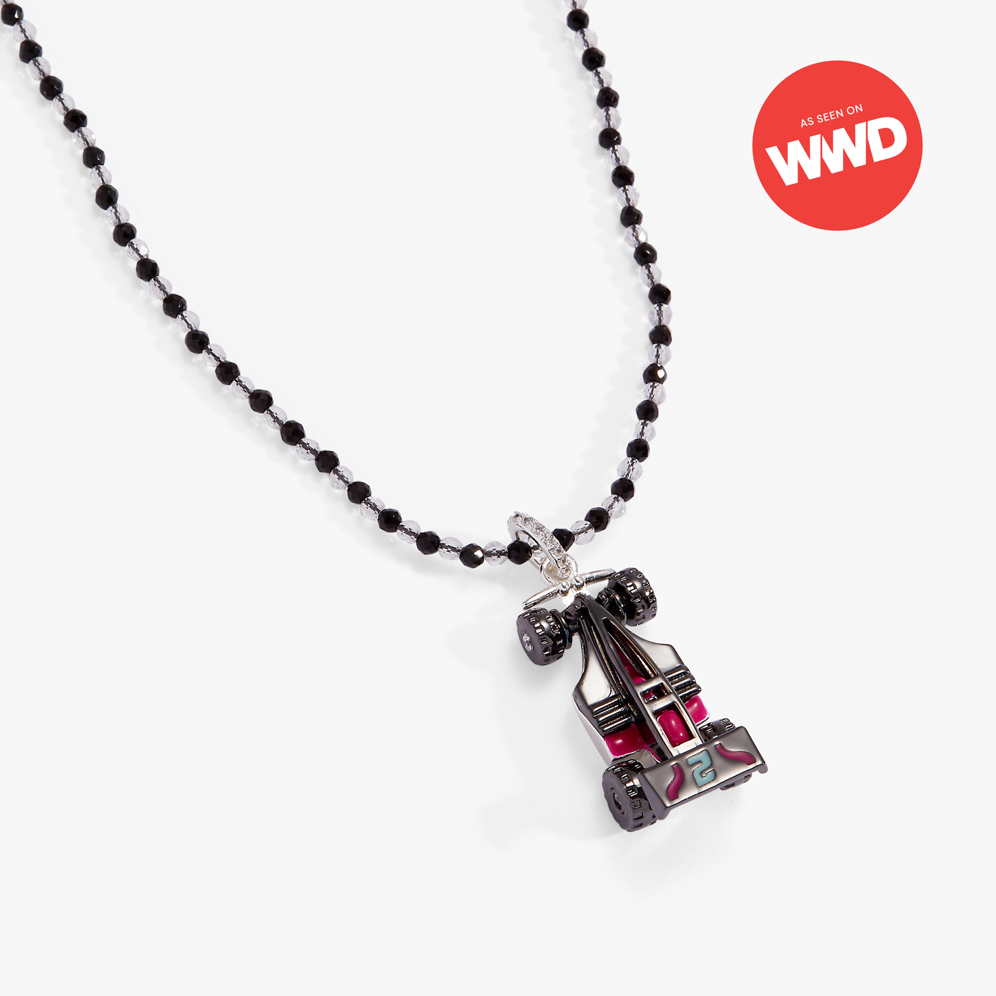 ALEX + ANI - Hot Wheels™ Racecar Pendant Necklace