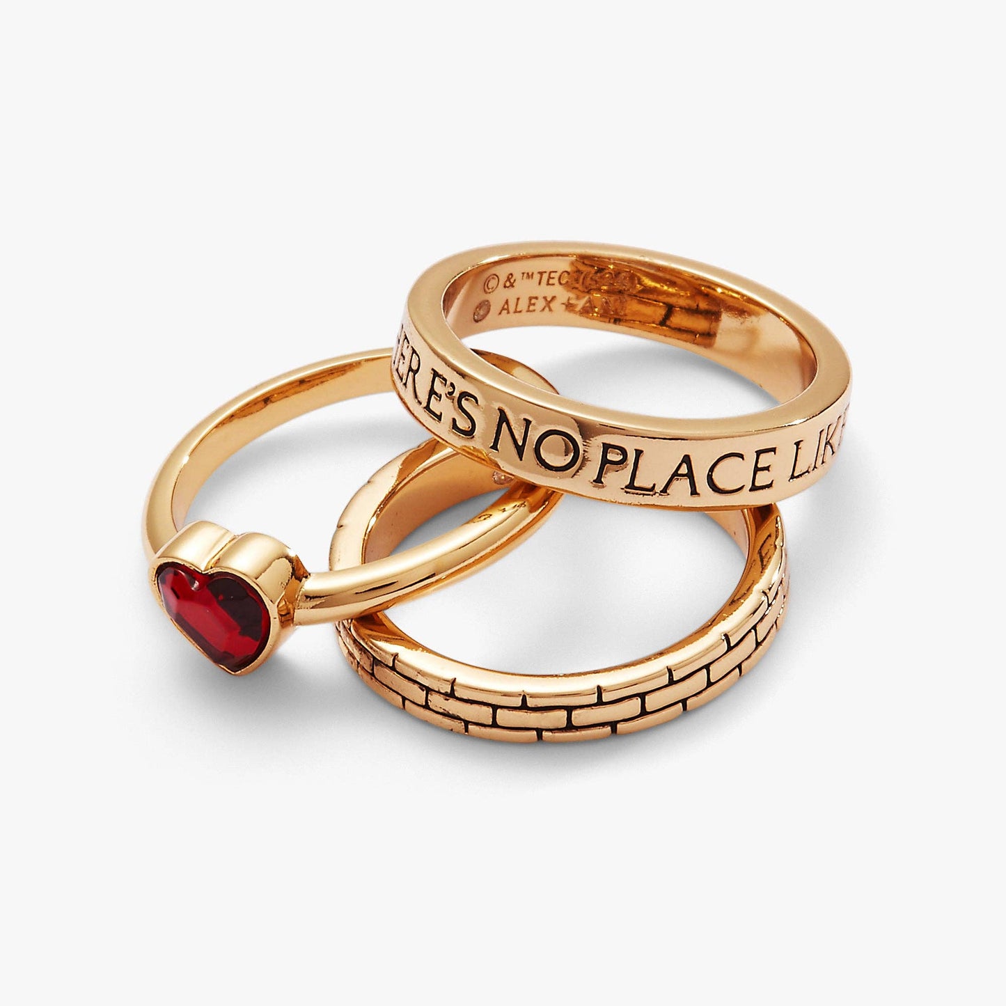 ALEX + ANI - The Wizard of Oz™ "There's No Place Like Home" Ring Set of 3 - 926 West