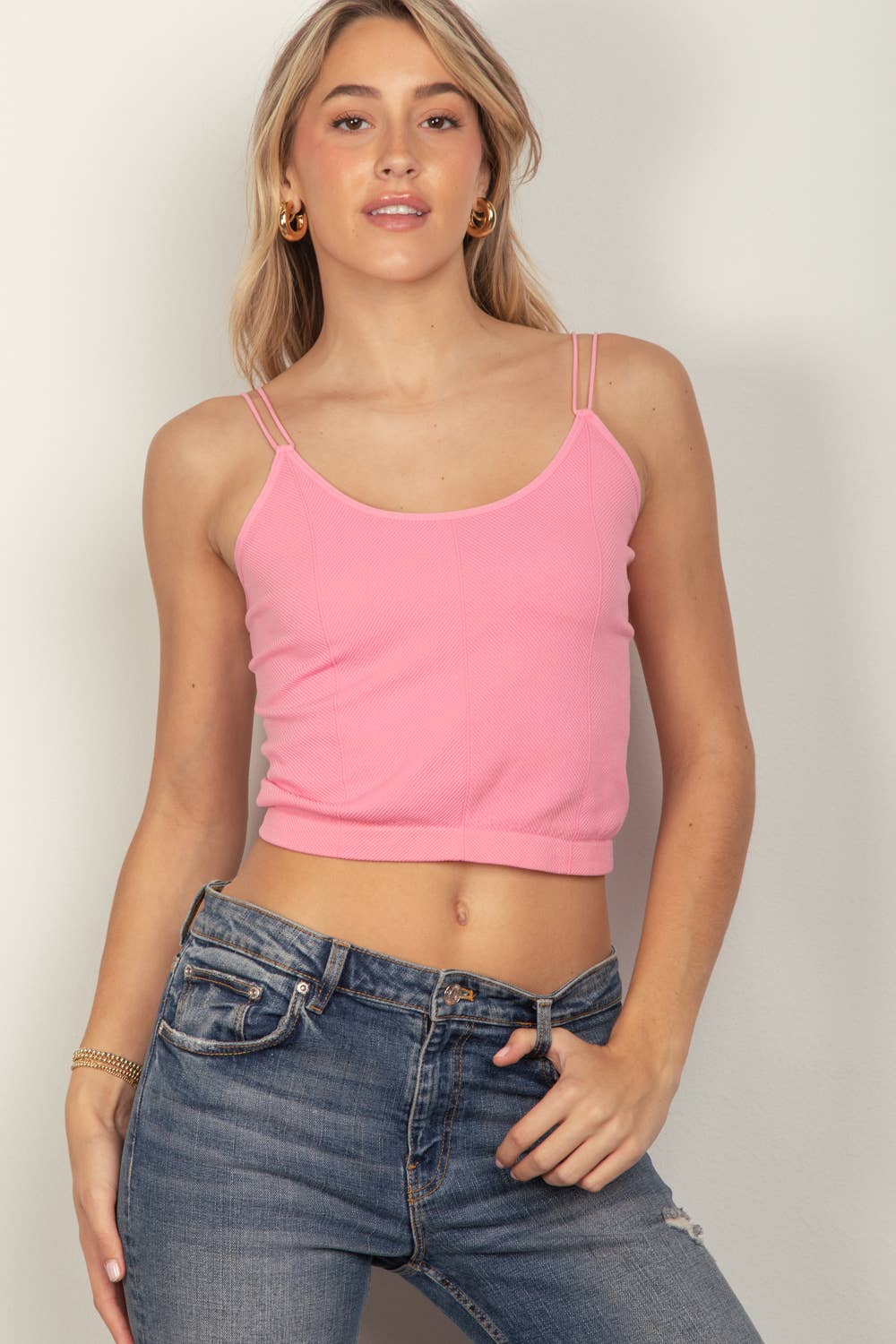 VERY J - Soft Stretchy Double Strap Slim Fit Tank Top - 926 West