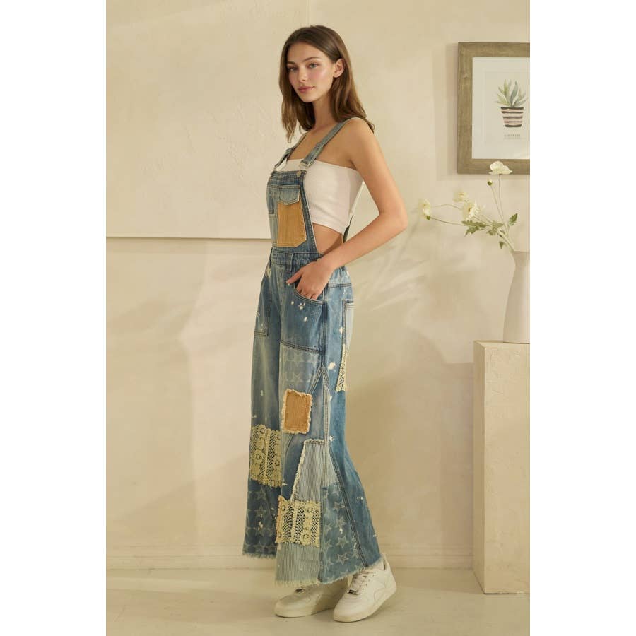 OLI & HALI - MULTI PATCH DENIM OVERALLS - 926 West