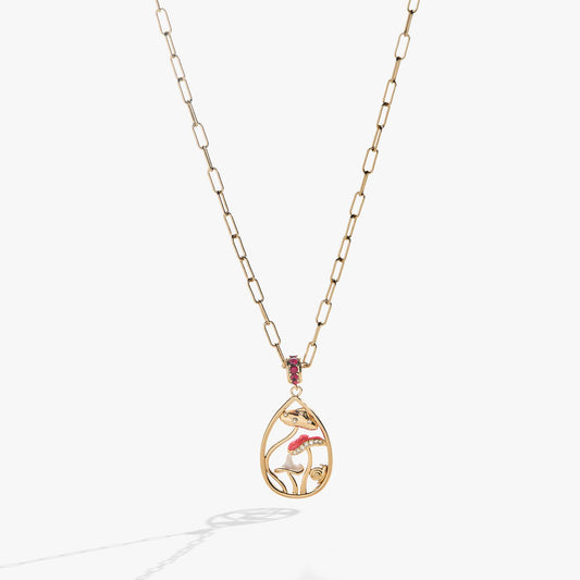 ALEX + ANI - Mushroom Pendant Necklace