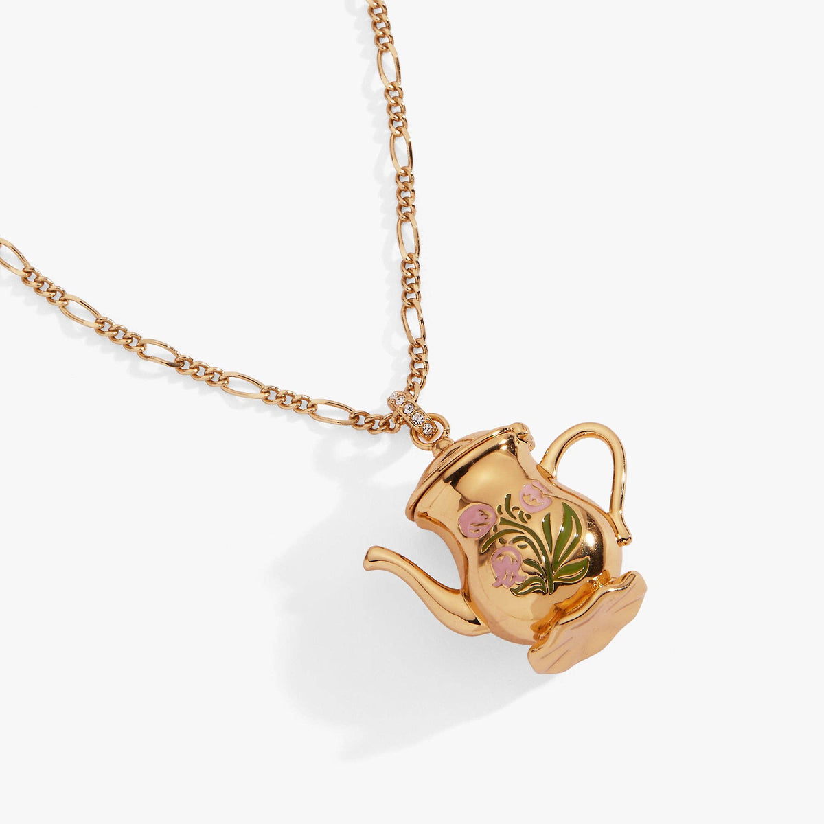 Alex & Ani Tea Party Kettle Locket Pendant Necklace