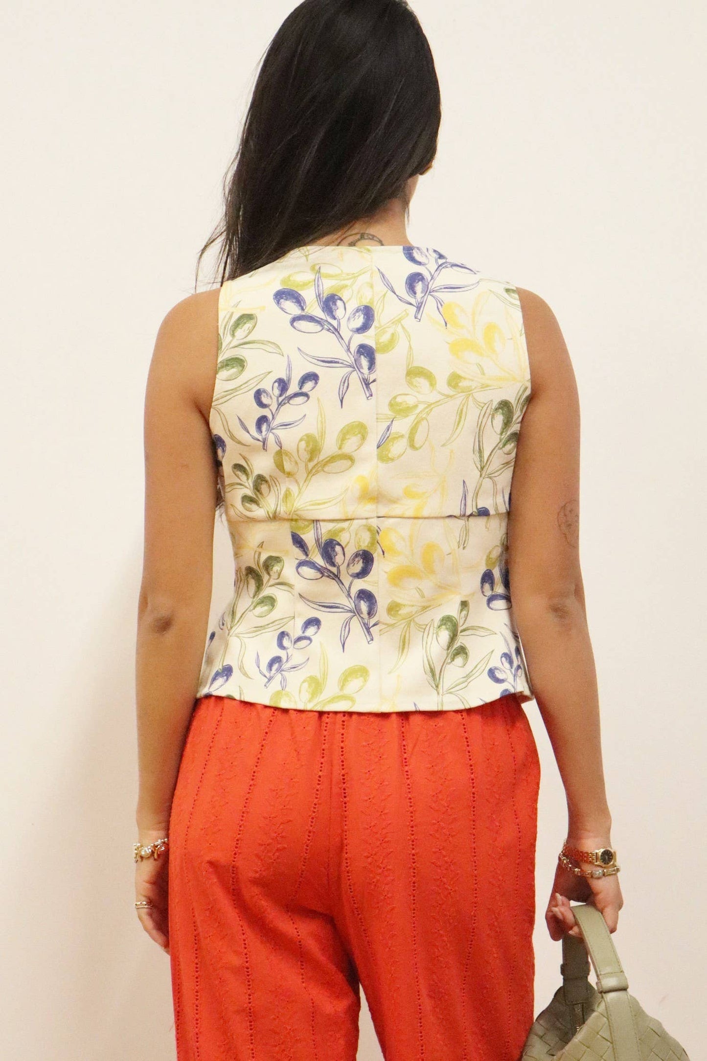 Floral Double Tie Front Crop Top