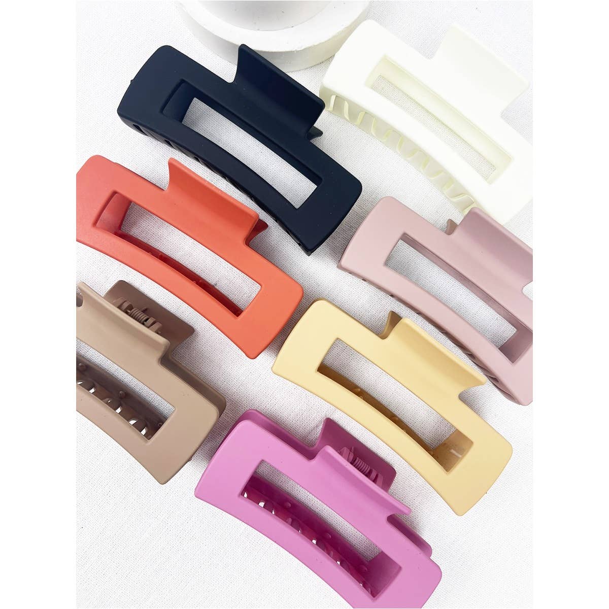 Matte Large Cut Out Rectangle Hair Claw Love and Repeat