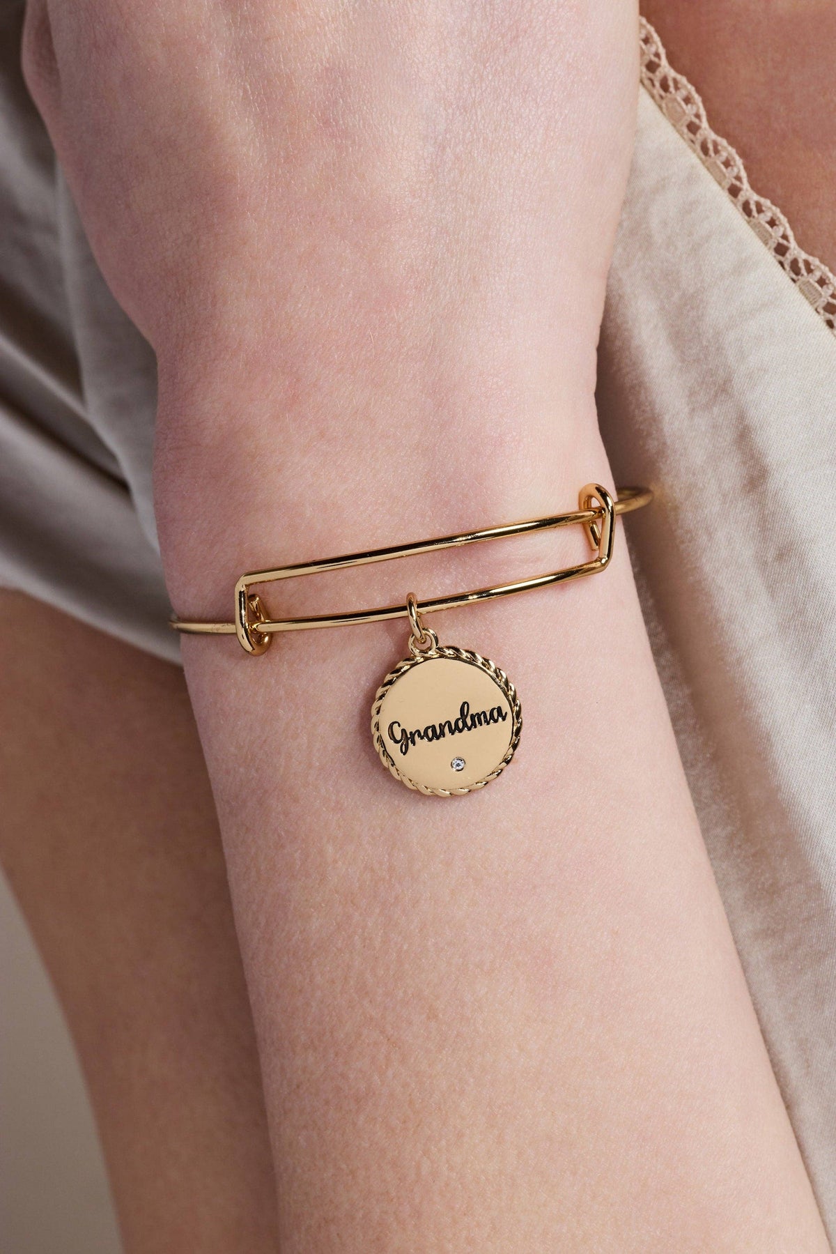 Alex & Ani Grandma 'Wise And Warm, Her Love Feels Like Home' Charm Bangle