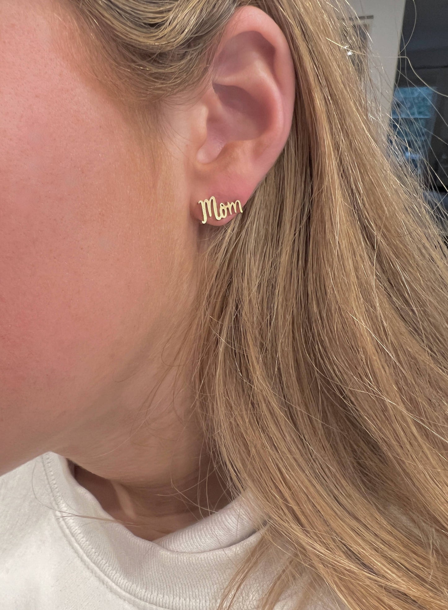 Mother's Day Gift! "Best Mom" Gold StuEarrings, Gift for Mom Steele Sloan Designs