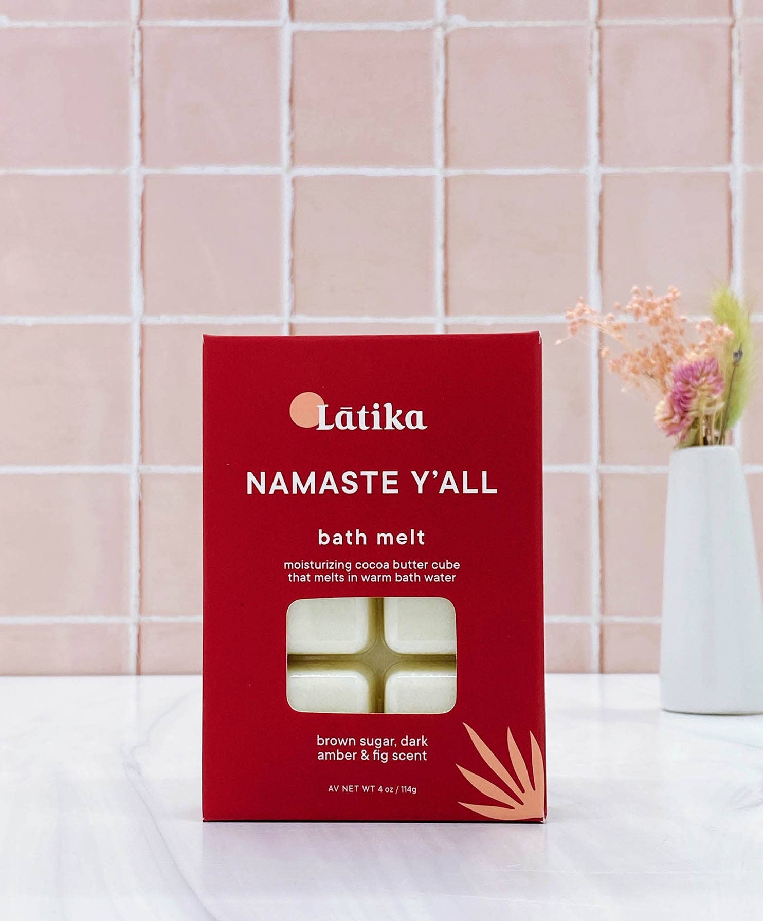 🌻Namaste Y'all - Solid lotion, Massage bar, bath melt 💗red Latika Beauty