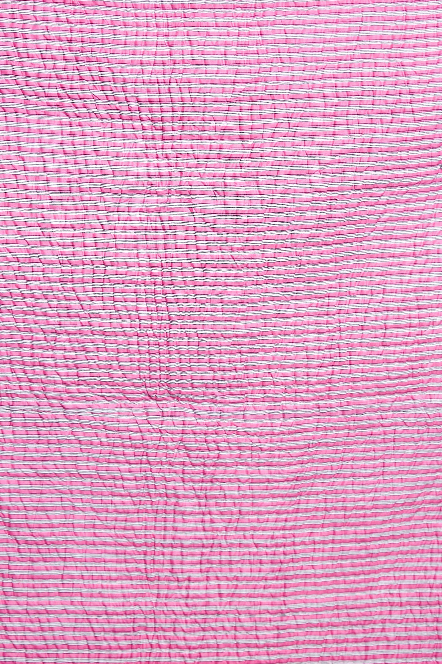 POL Boho Quilted Cotton Stripe Throw Blanket