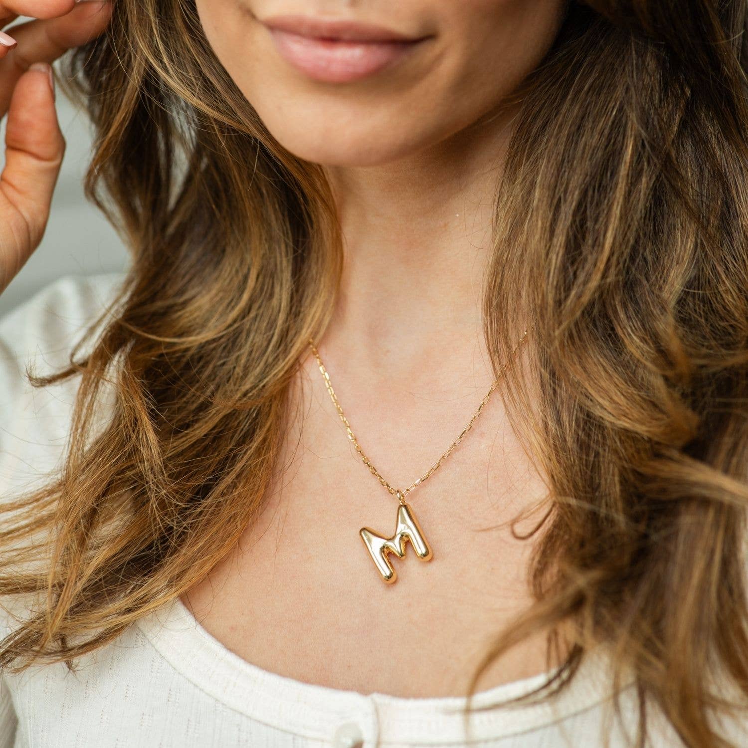 Splendid Iris - Large Balloon Initial Pendant - Assorted - 926 West