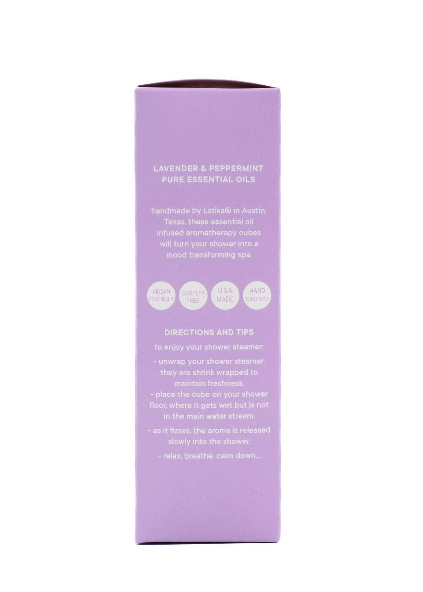 Shower Steamer Lavender Aromatherapy Calm Latika Beauty