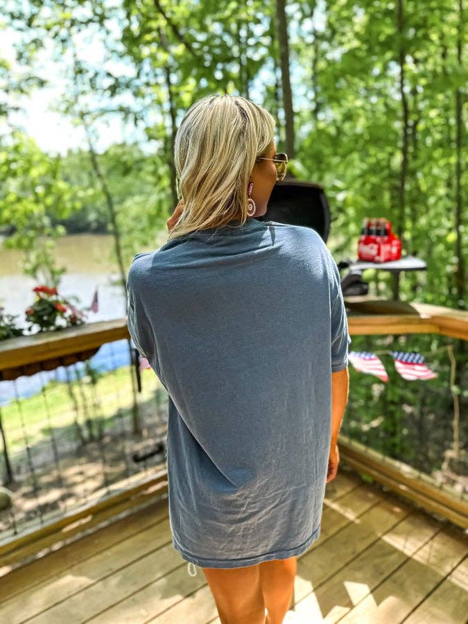 Merica Puff Letter Graphic Tee 926 WEST