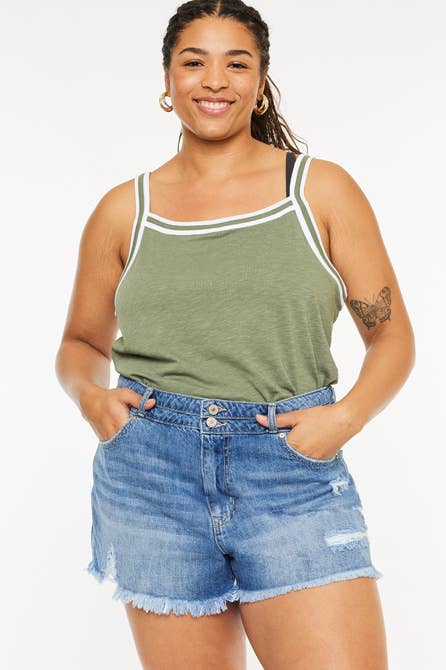 KanCan Plus Size Mom Shorts 926 WEST