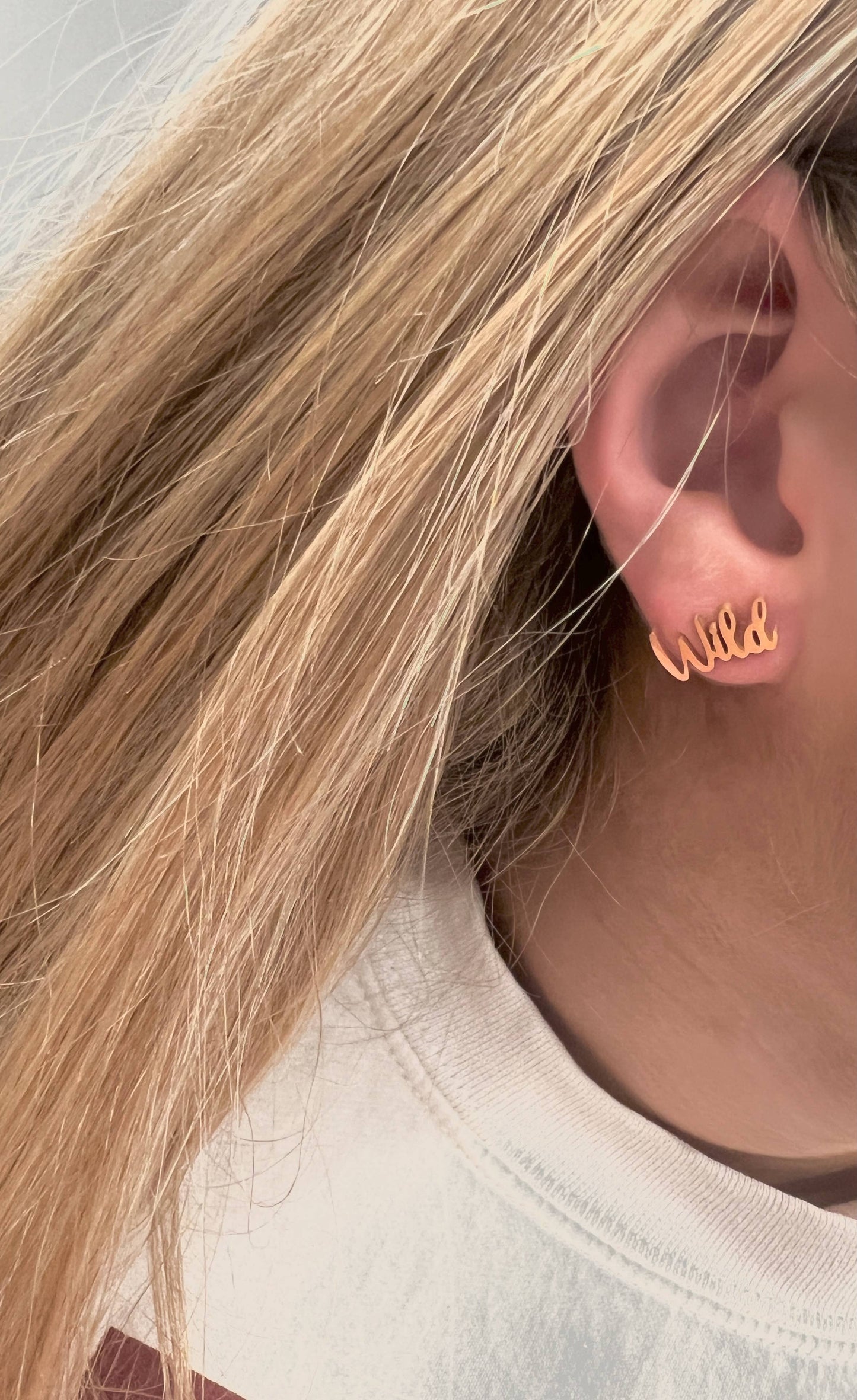 Cute Wild Cat Name Earrings, Gift for Wildcat Fan, Go Cats! Steele Sloan Designs